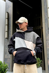 Parçalı Oversize Premium Sweatshirt SW964