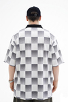 Paris Baskılı Ekose Oversize Forma Tshirt JC01 25Y263