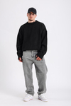 PB Gri Acid Wash Baggy Fit Jean P1024
