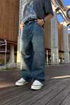 PB Mavi Baggy Jean Pantolon P979