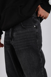 PB Siyah Acid Wash Baggy Fit Jean P1022