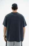 Peace Baskılı Siyah Oversize Tshirt CT01 MRT1770