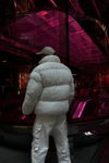 Peluş Kumaş Beyaz Puffer Mont MNT127