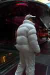 Peluş Kumaş Beyaz Puffer Mont MNT127