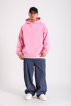 Pembe Oversize Basic Hoodie SW1274