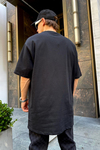 Peso Baskılı Siyah Oversize Tshirt T875