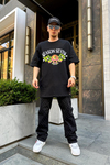 Peso Baskılı Siyah Oversize Tshirt T875