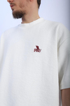 Peso Waffle Kumaş Oversize Krem Tshirt T893