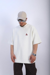 Peso Waffle Kumaş Oversize Krem Tshirt T893