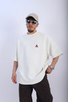 Peso Waffle Kumaş Oversize Krem Tshirt T893