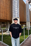 Philadelphia Siyah Oversize Tshirt T1023