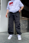 Pocket Siyah Gabardin Pantolon P578