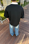 Polo Yaka Baskılı Oversize Tshirt T1107