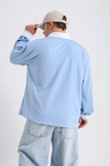 Polo Yaka Mavi Oversize Sleeved Forma SW1114