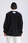 Polo Yaka Nakışlı Oversize Sweatshirt SW1324