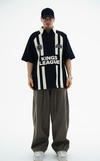 Polo Yaka Siyah Oversize Forma Tshirt JC01 25Y259