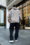 Positano Nakışlı Krem Oversize Sweatshirt SW921