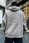 Positano Nakışlı Krem Oversize Sweatshirt SW921