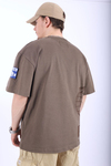 PQS Acid Wash Kahve Oversize Tshirt T982