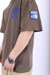 PQS Acid Wash Kahve Oversize Tshirt T982
