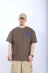 PQS Acid Wash Kahve Oversize Tshirt T982
