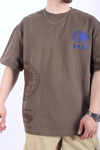 PQS Acid Wash Kahve Oversize Tshirt T982