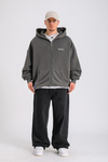 PQS Acid Wash Oversize Zipper Hoodie SW1283