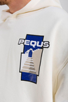 PQS Baskılı Krem Oversize Hoodie SW1272
