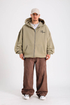 PQS Baskılı Oversize Zipper Hoodie SW1305