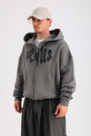 PQS Baskılı Oversize Zipper Hoodie SW1238