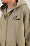 PQS Baskılı Oversize Zipper Hoodie SW1305