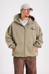 PQS Baskılı Oversize Zipper Hoodie SW1305