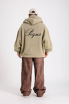 PQS Baskılı Oversize Zipper Hoodie SW1305