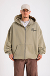 PQS Baskılı Oversize Zipper Hoodie SW1305