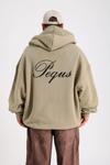 PQS Baskılı Oversize Zipper Hoodie SW1305