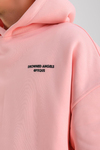 PQS Baskılı Pembe Oversize Hoodie SW1249