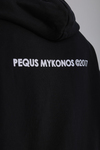PQS Mykonos Baskılı Siyah Oversize Zipper Hoodie SW1267