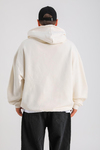 PQS Nakışlı Krem Oversize Hoodie SW1284