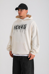 PQS Nakışlı Krem Oversize Hoodie SW1284