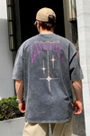 Premium Acid Wash Baskılı Oversize Tshirt T609