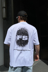 Print FS Baskılı Beyaz Oversize Tshirt T579