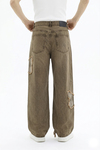 Püskül Detay Acid Wash Jean Pantolon