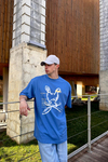 Rabbit Promo Mavi Oversize Tshirt T1095
