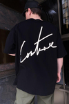 Reflektif Baskılı Couture Oversize Tshirt T578