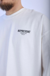 Represent Baskılı Beyaz Oversize Tshirt T887