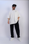 Represent Baskılı Beyaz Oversize Tshirt T887