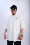 Represent Baskılı Beyaz Oversize Tshirt T887