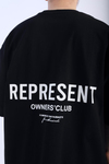 Represent Baskılı Siyah Oversize Tshirt T889