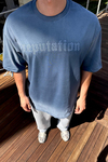 Rpt Acid Wash Mavi Oversize Tshirt T1121