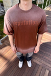 Rpt Acid Wash Oranj Oversize Tshirt  T1103